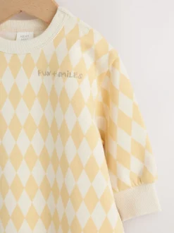 Rompertjes En Tuinbroeken|Next Geel Harlequin - Baby joggingromper (0mnd-3jr)