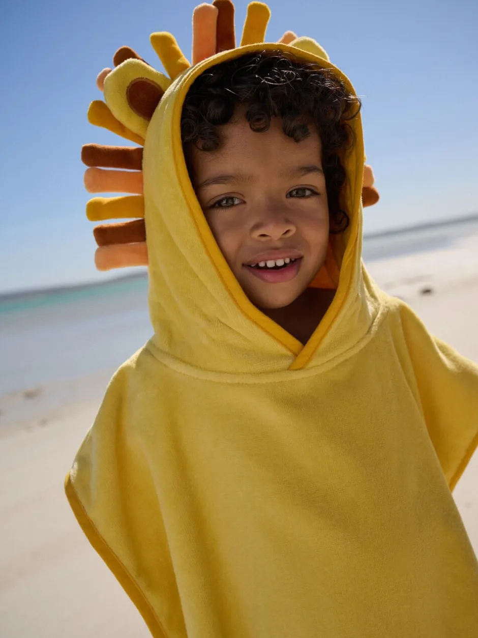 Badkleding|Badkleding*Next - Towelling Poncho (9mths-6yrs) Geel met leeuwprint