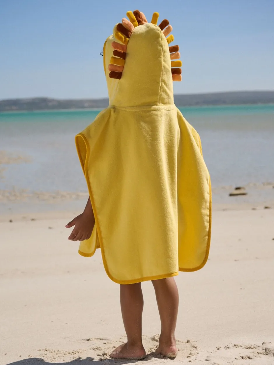 Badkleding|Badkleding*Next - Towelling Poncho (9mths-6yrs) Geel met leeuwprint