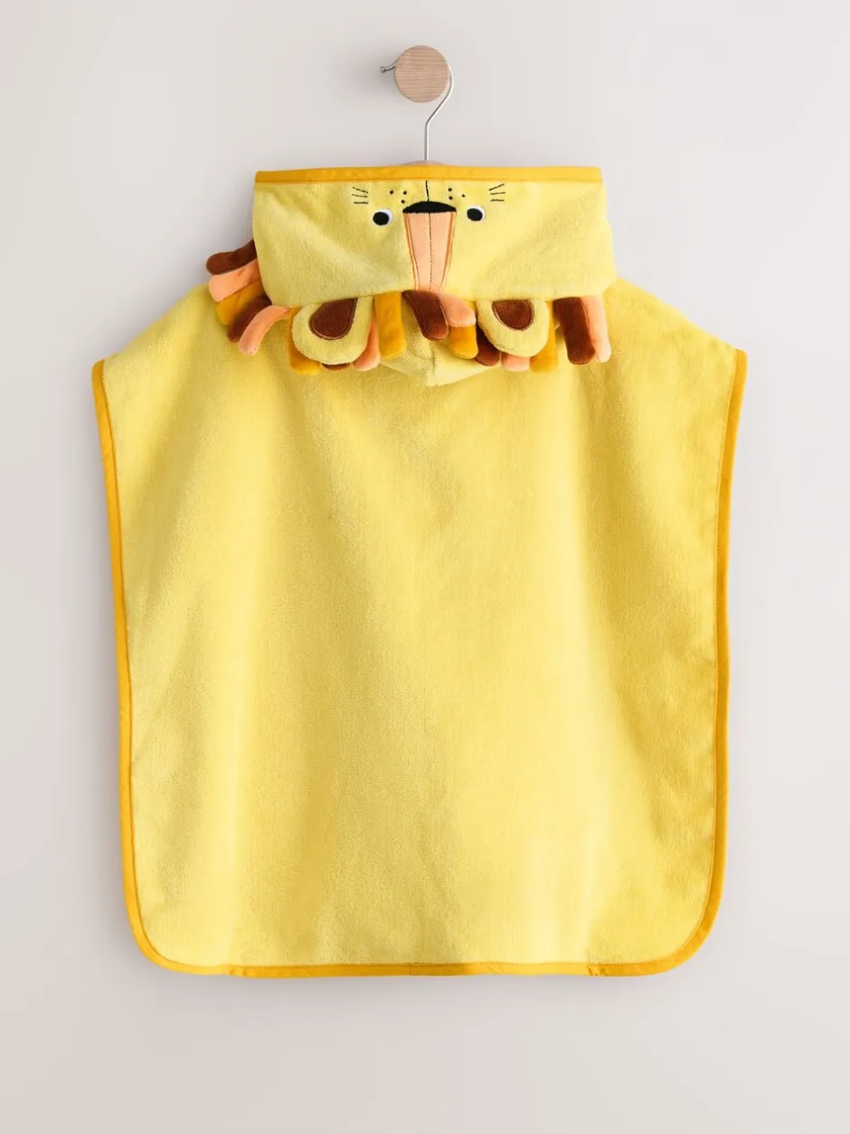 Badkleding|Badkleding*Next - Towelling Poncho (9mths-6yrs) Geel met leeuwprint