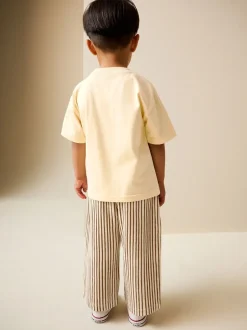 Shorts|Next Geel zonneprint - Short Sleeve T-Shirt and Lightweight Joggers Set (3mths-7yrs)