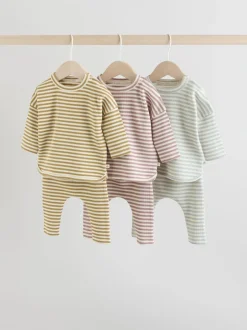 Tops|Sets En Outfits*Next Geel/roze/blauw - Baby Jersey Tops and Leggings Set 6 Piece (0mths-2yrs)