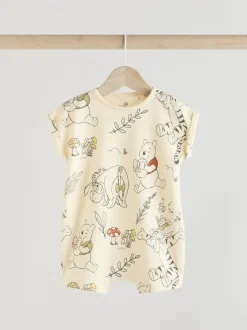 Rompertjes En Tuinbroeken*Next Geel/wit - 2 Pack Printed Winnie The Pooh Baby Rompers