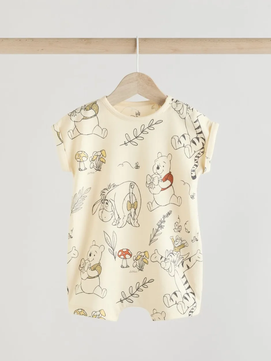 Rompertjes En Tuinbroeken*Next Geel/wit - 2 Pack Printed Winnie The Pooh Baby Rompers