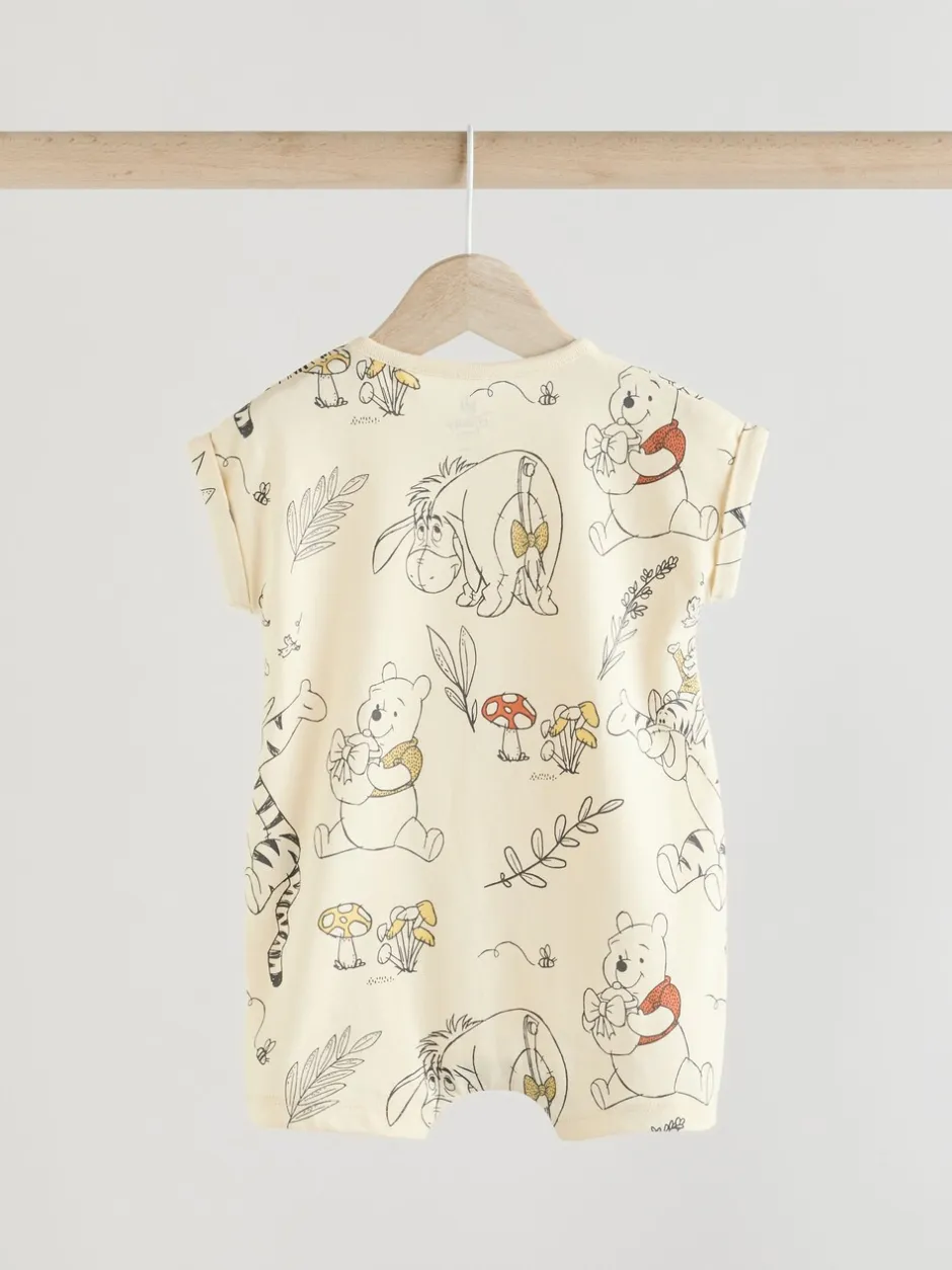 Rompertjes En Tuinbroeken*Next Geel/wit - 2 Pack Printed Winnie The Pooh Baby Rompers