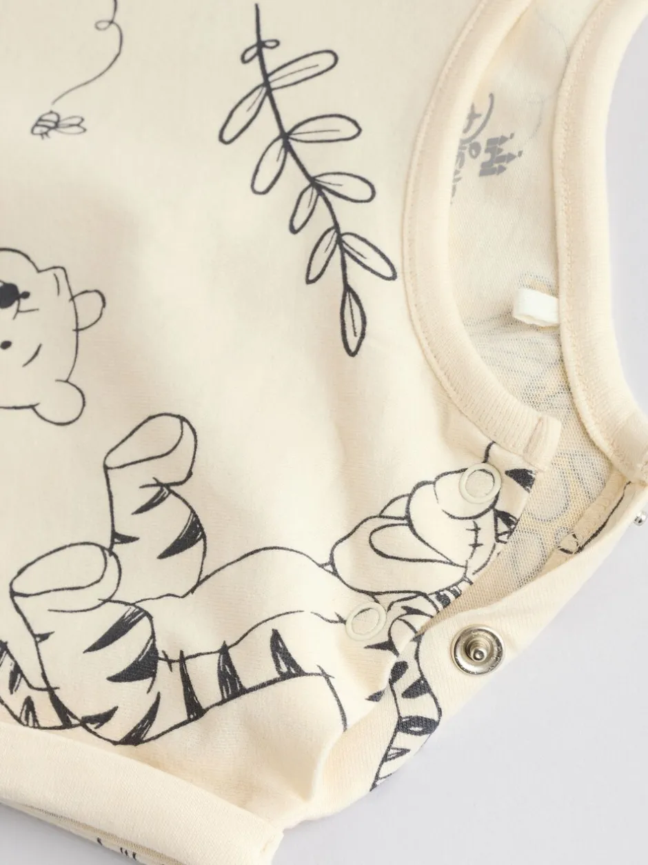 Rompertjes En Tuinbroeken*Next Geel/wit - 2 Pack Printed Winnie The Pooh Baby Rompers