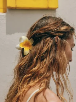 Haaraccessoires*Next Geel/wit - Bloemvormige klauw haarclip