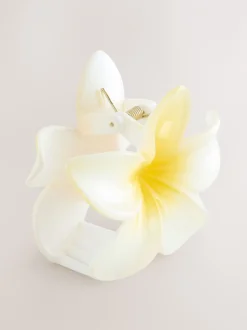 Haaraccessoires*Next Geel/wit - Bloemvormige klauw haarclip