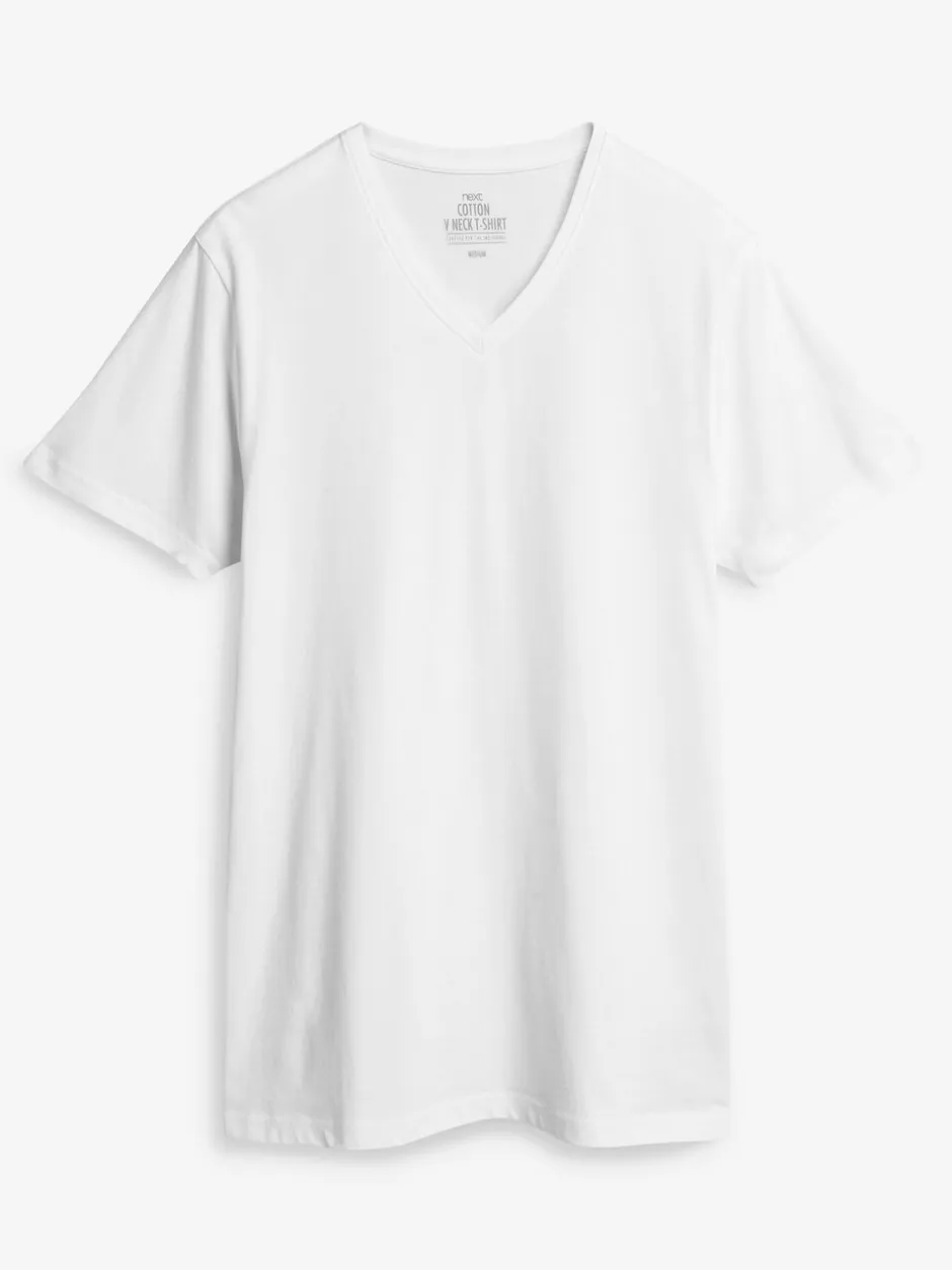 Ondergoed|Ondergoed*Next - Verpakking van 5 slim-fit 100% katoenen T-shirts met V-hals en laagjes Gemengd