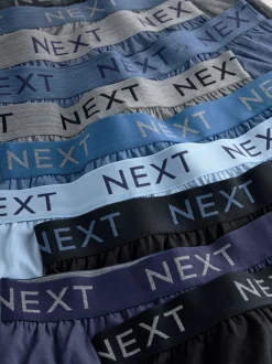 Ondergoed|Ondergoed*Next - Boxershorts met wijde pasvorm Gemêleerd blauw/grijs