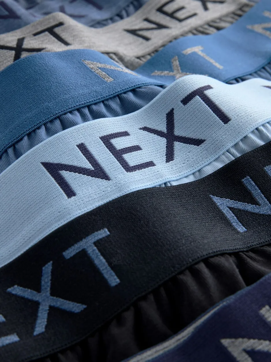 Ondergoed|Ondergoed*Next - Boxershorts met wijde pasvorm Gemêleerd blauw/grijs