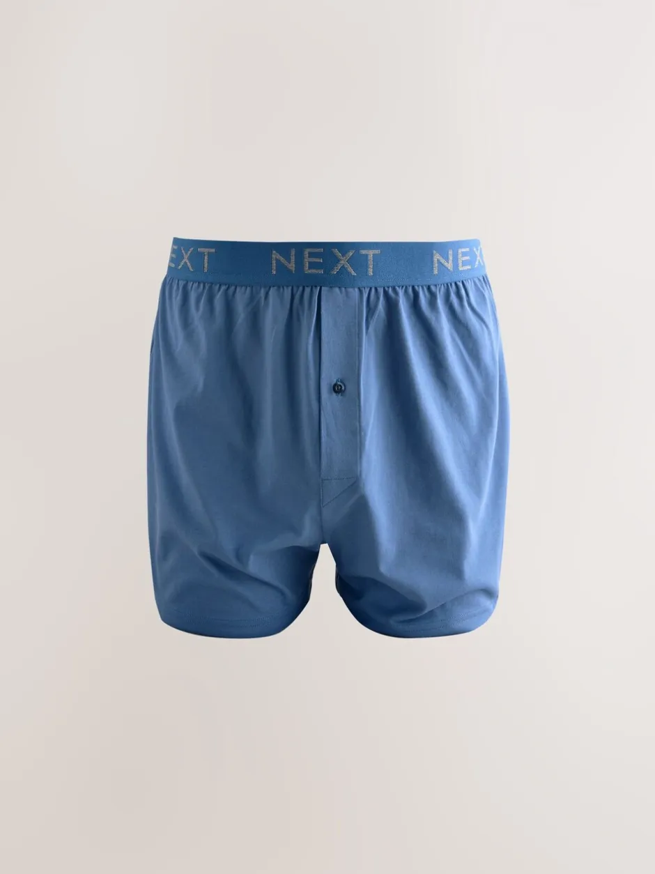 Ondergoed|Ondergoed*Next - Boxershorts met wijde pasvorm Gemêleerd blauw/grijs