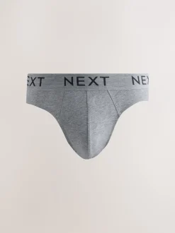 Ondergoed|Ondergoed*Next - Verpakking van 10 - Katoenrijke slips Gemêleerd blauw/grijs