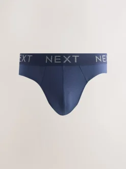 Ondergoed|Ondergoed*Next - Verpakking van 10 - Katoenrijke slips Gemêleerd blauw/grijs