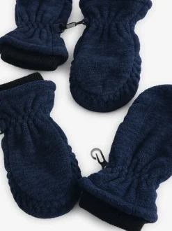Mutsjes En Antikrabwantjes|Mutsen, Handschoenen En Sjaals|Next Gemêleerd marineblauw - Verpakking van 2 fleece wanten (3mnd -6jr)