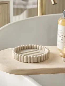 Badkameraccessoires|Next Geribbelde zeepbakje