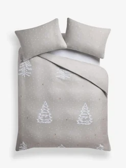 Beddengoedsets En Dekbedovertrekken|Next Getufte bomen 100% geborsteld katoenen Kerstmis Dekbedovertrek Set