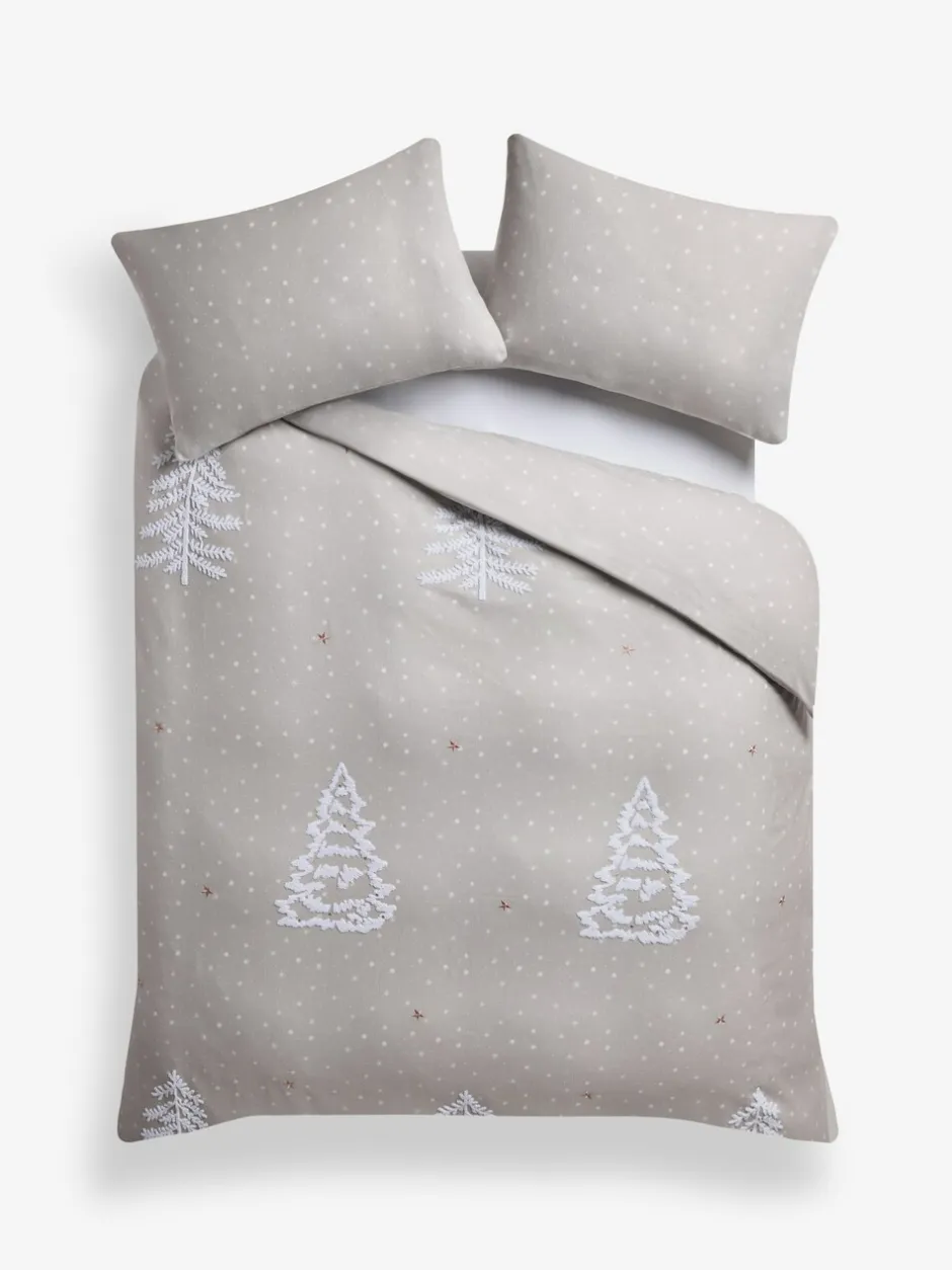 Beddengoedsets En Dekbedovertrekken|Next Getufte bomen 100% geborsteld katoenen Kerstmis Dekbedovertrek Set