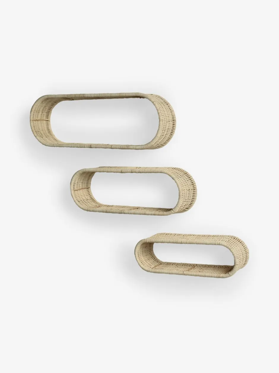 Opslag En Organisatie|Planken En Opslag*Next Geweven set van 3 wandplanken