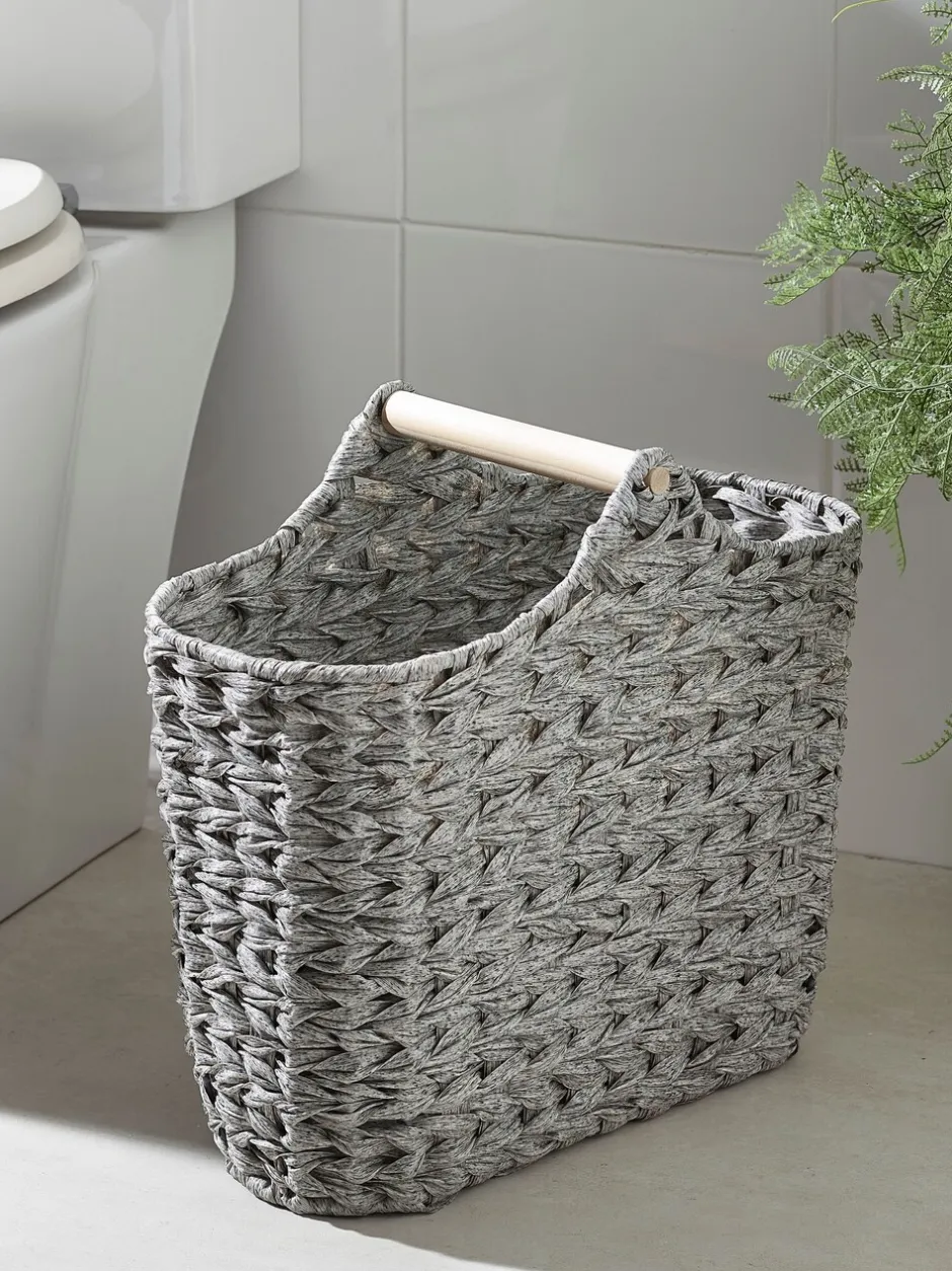 Badkameraccessoires*Next Geweven toiletrolhouder en -opbergset Grijs
