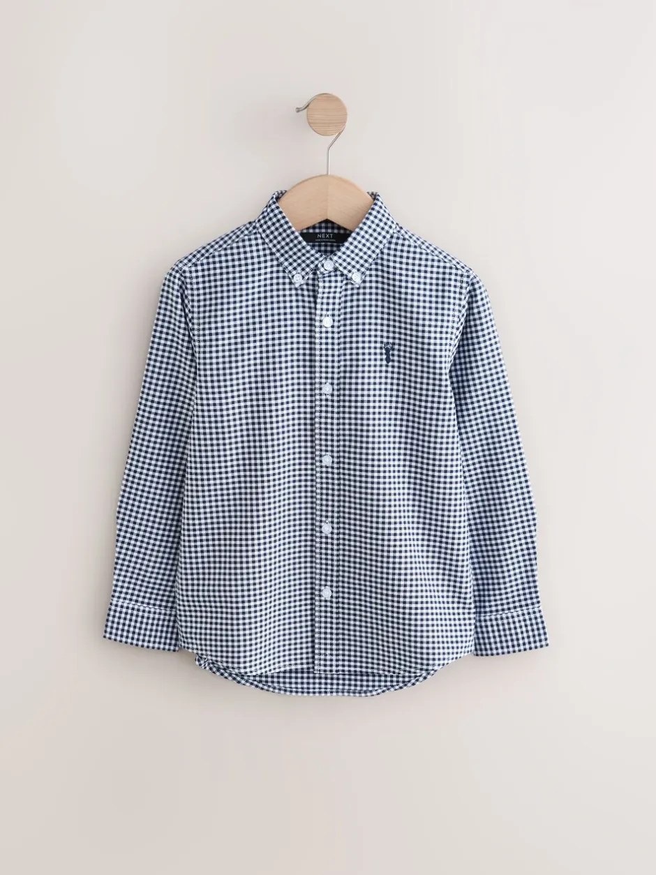 Shirts|Next Gingham-ruitjes - Oxford overhemd (3-16 jr)