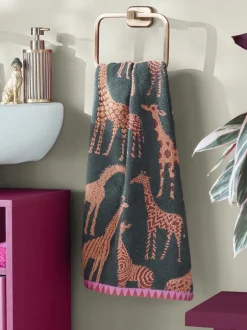 Handdoeken En Badmatten*Next Giraffeprint 100% katoenen handdoeken
