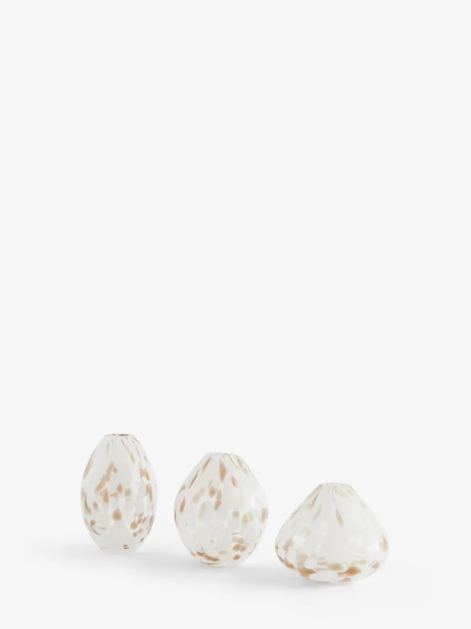 Vazen*Next Glazen Confetti vaas met bloemen Wit/goud