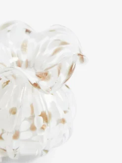 Vazen|Next Glazen Confetti vaas met bloemen Wit/goud