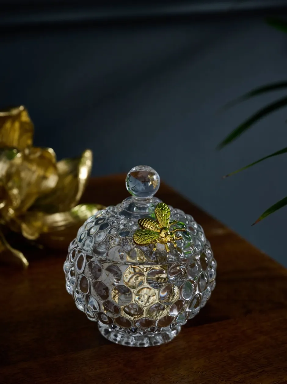 Decoraties|Next Glazen sieradenschaaltje met bijenversiering