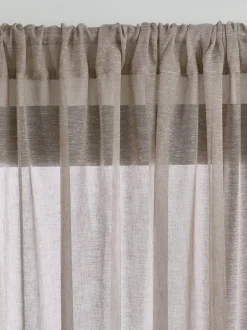 Gordijnen|Gordijnen*Next Gordijnen met gesloten bovenkant van doorschijnenden voile met linnenlook Natuurlijk