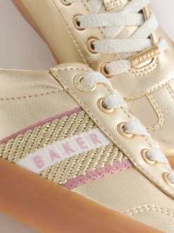 Sneakers|Baker by Ted Baker - Tape Trainers with Gum Sole Goud
