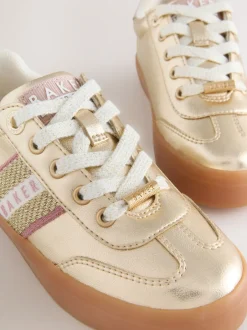 Sneakers|Baker by Ted Baker - Tape Trainers with Gum Sole Goud