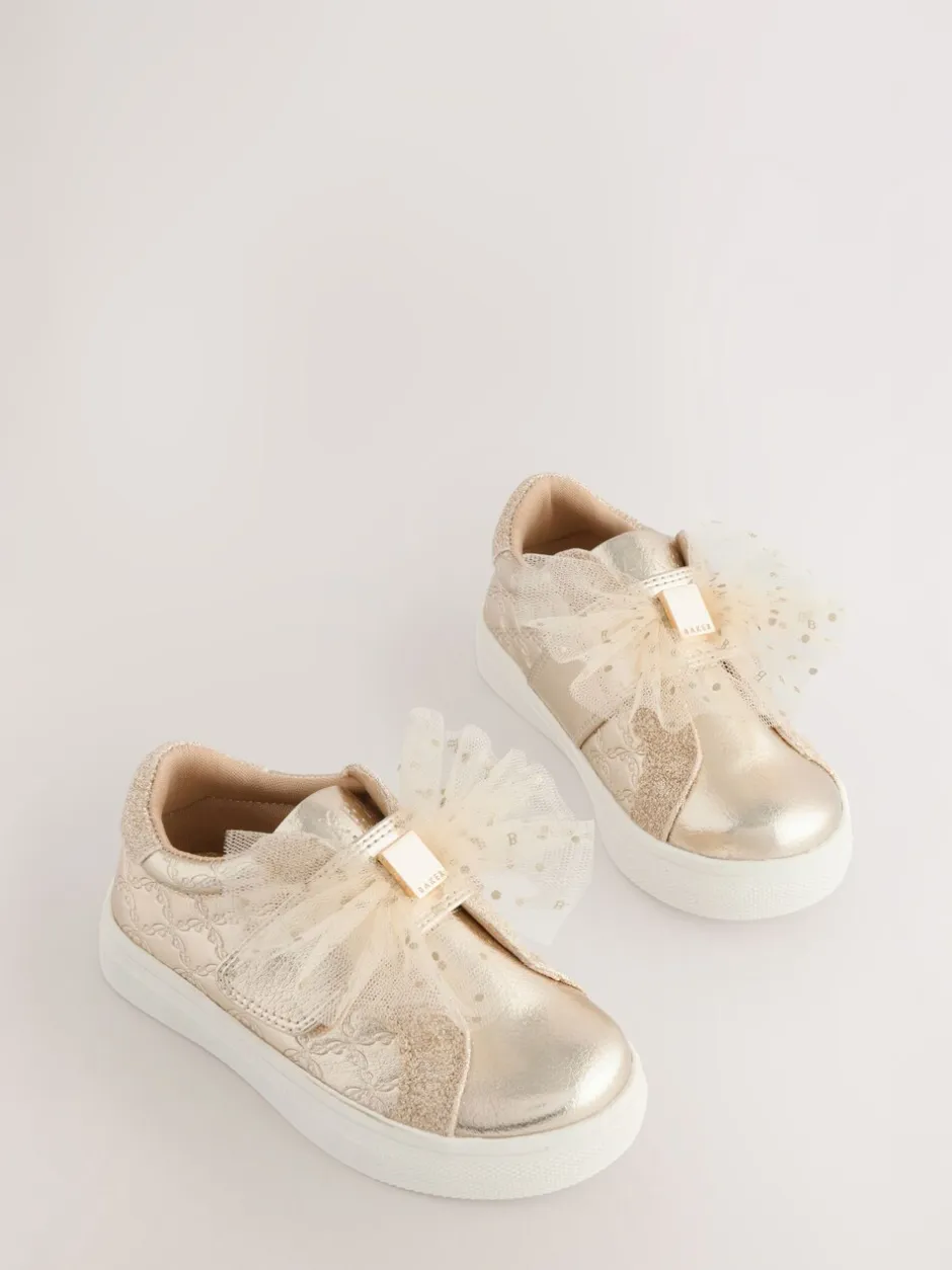Sneakers|Baker by Ted Baker - - Organza Corsage sneakers voor meisjes Goud