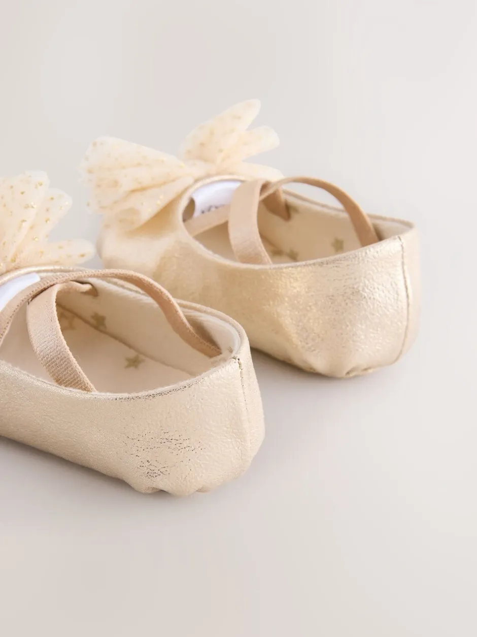 Gelegenheidskleding|Next - Feestelijke babyschoenen met strik (0-18mnd) Goud
