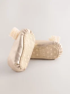 Gelegenheidskleding|Next - Feestelijke babyschoenen met strik (0-18mnd) Goud