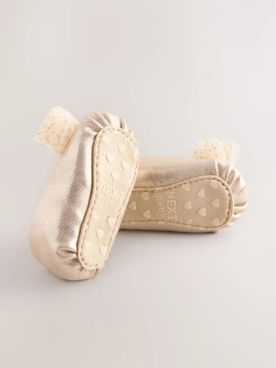 Gelegenheidskleding|Next - Feestelijke babyschoenen met strik (0-18mnd) Goud
