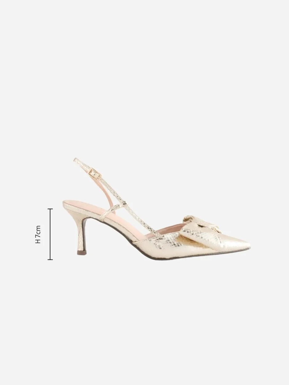 Schoenen Met Hakken*Next - Forever Comfort® schoenen met strik, hielbandje en spitse neus Goud
