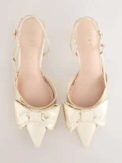 Schoenen Met Hakken*Next - Forever Comfort® schoenen met strik, hielbandje en spitse neus Goud