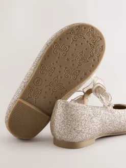 Gelegenheidskleding|Next - Glitter vlinderbandjes gelegenheidsschoenen Goud