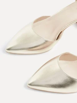 Ruimvallend En Extraruimvallend|Schoenen Met Hakken*Linzi - Davina pumps met blokhak en dichte hiel Goud