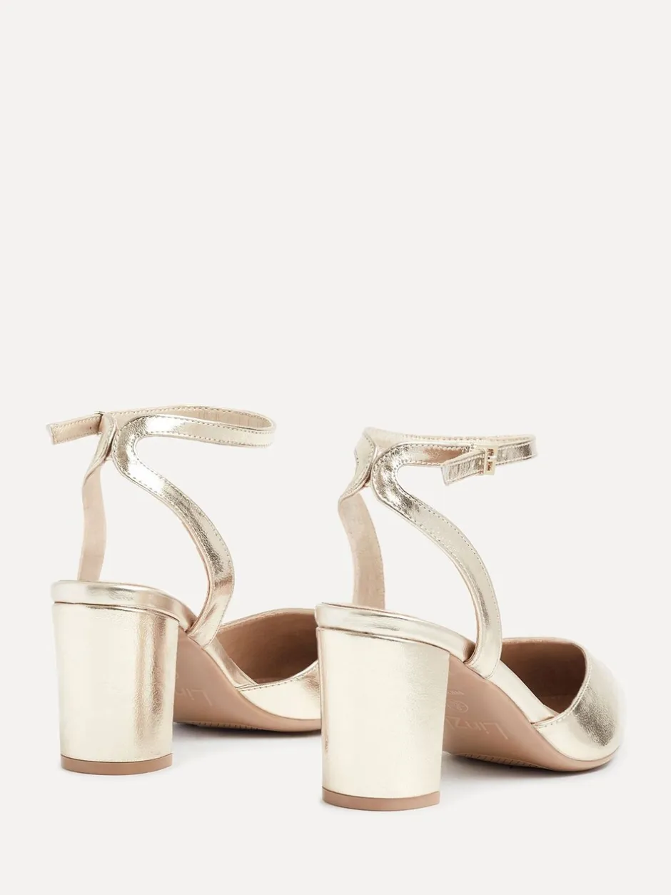 Ruimvallend En Extraruimvallend|Schoenen Met Hakken*Linzi - Lori pumps met spitse neus en wijde pasvorm Goud