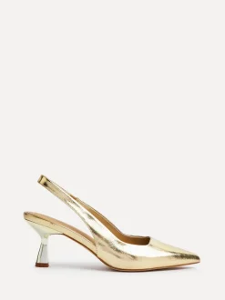 Schoenen Met Hakken*Linzi Goud - Presley pumps met naaldhakken en spitse neus