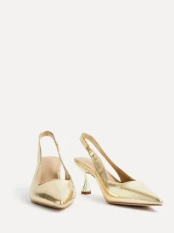 Schoenen Met Hakken*Linzi Goud - Presley pumps met naaldhakken en spitse neus