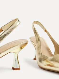 Schoenen Met Hakken*Linzi Goud - Presley pumps met naaldhakken en spitse neus