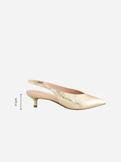 Ruimvallend En Extraruimvallend|Schoenen Met Hakken*Next Goud - Punt Toe Lage Slingback Naaldhak Schoenen