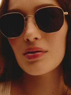 Zonnebril*QUAY - Big Time Polarised Sunglasses Goud