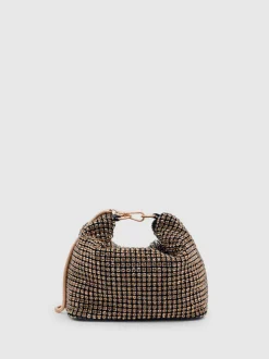 Tassen En Portemonnees|Gelegenheidskleding|Reiss - Leah Crystal Bracelet Pouch Bag Goud