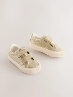 Sneakers|Next - Sneakers met dikke zool en klittenbandsluiting Goud