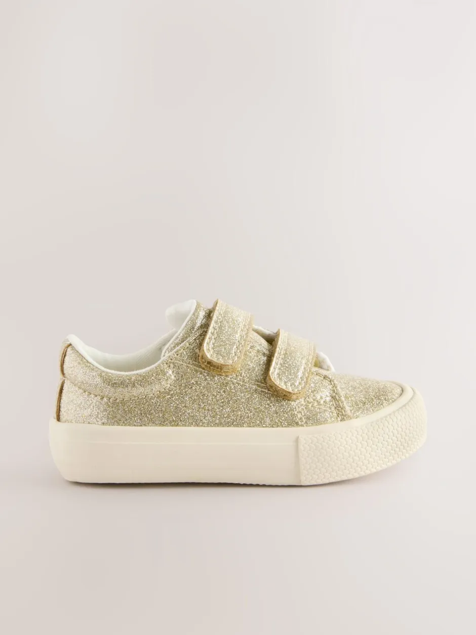 Sneakers|Next - Sneakers met dikke zool en klittenbandsluiting Goud