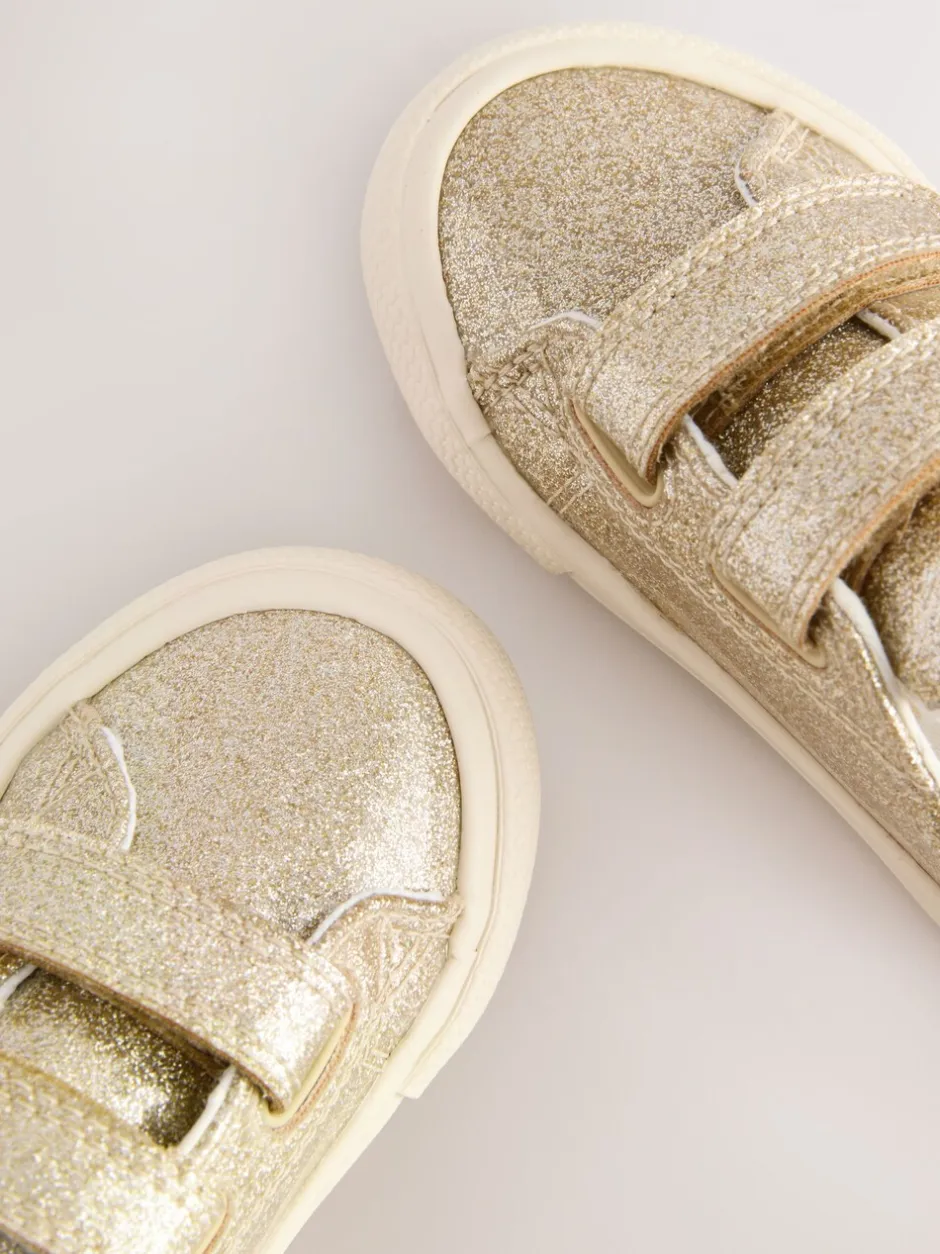 Sneakers|Next - Sneakers met dikke zool en klittenbandsluiting Goud